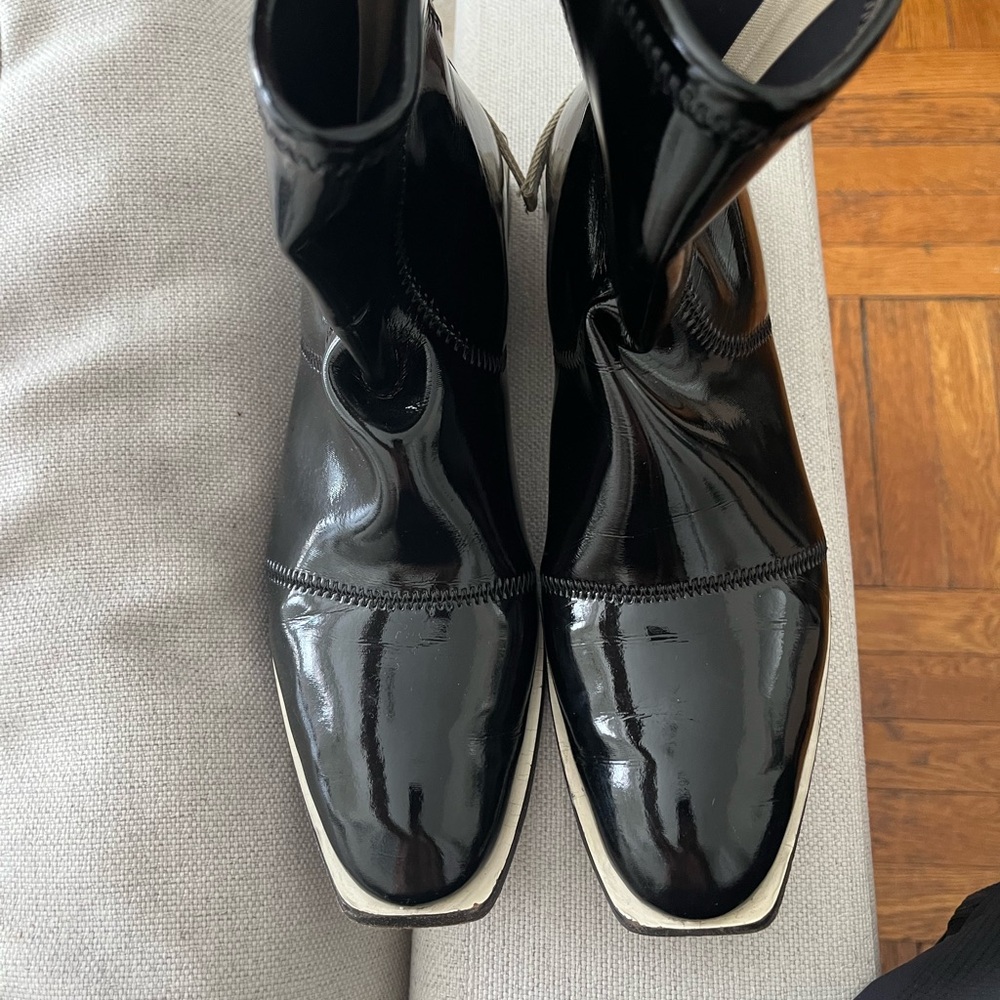 Fendi Black Patent Leather Women's Boots